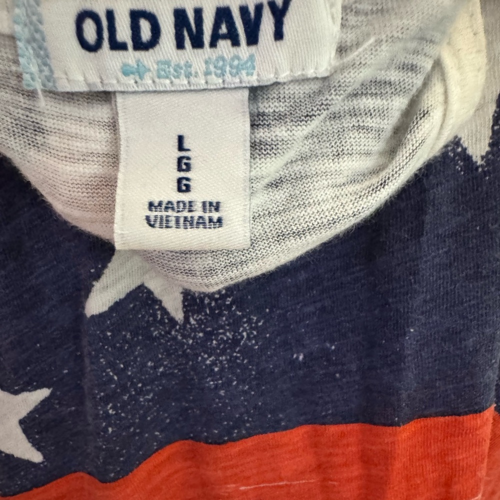 NWOT Old Navy American Flag - Stars and Stripes Tank Top - Large - Picture 5 of 5